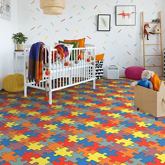 Sol Vinyle Style - Motif Puzzle - Rouleau de 3m x 30m