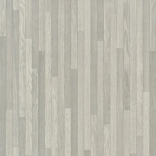 Sol Vinyle Textile économique - Parquet lames étroites - Chêne gris - Rouleau de 4m x 30m