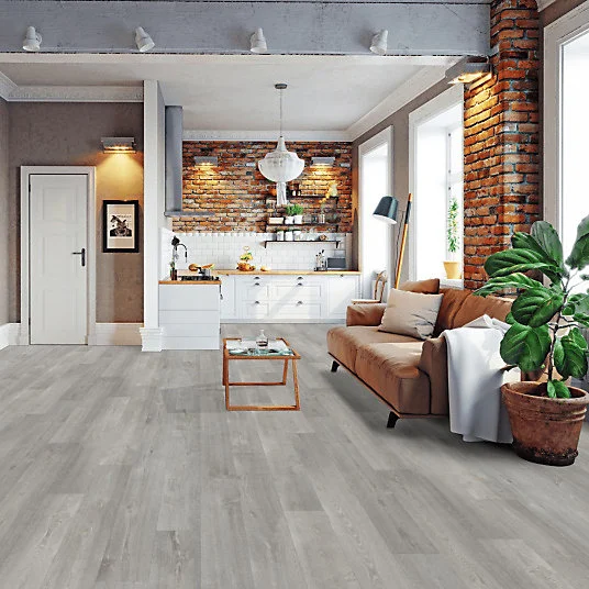 Sol Vinyle Textile - Noir jais Edition - Aspect parquet - Chêne gris - Rouleau de 3m x 24m