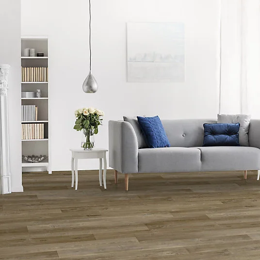 Sol Vinyle Textile - Noir jais Edition - Aspect parquet - Chêne brun - Rouleau de 2m x 3m