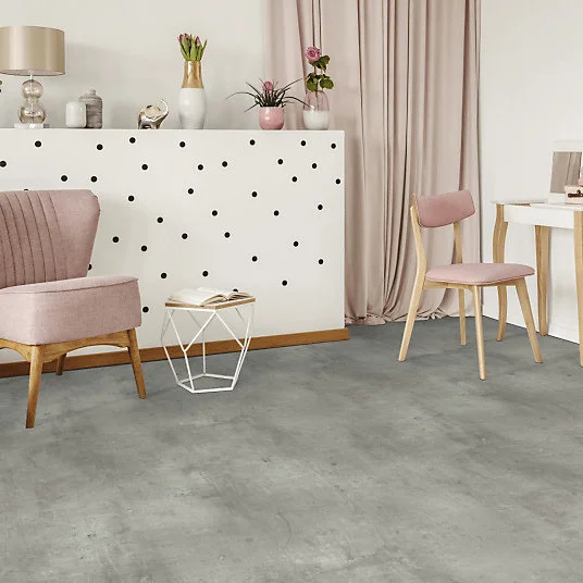 Sol Vinyle Textile - Noir jais Edition - Aspect béton griffé - Gris évident - Rouleau de 4m x 23m