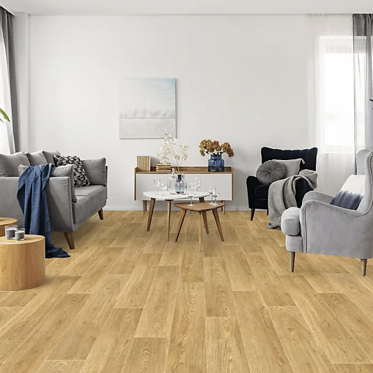 Sol Vinyle Textile Rénove - Imitation parquet - Chêne Maritime - Rouleau de 4m x 14m