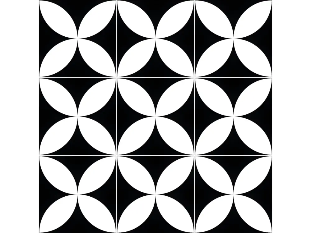 Stickers Sol Anti-dérapant avec Protection - CARREAUX DE CIMENT PIRETTO - 90x90cm-9stickers30x30cm