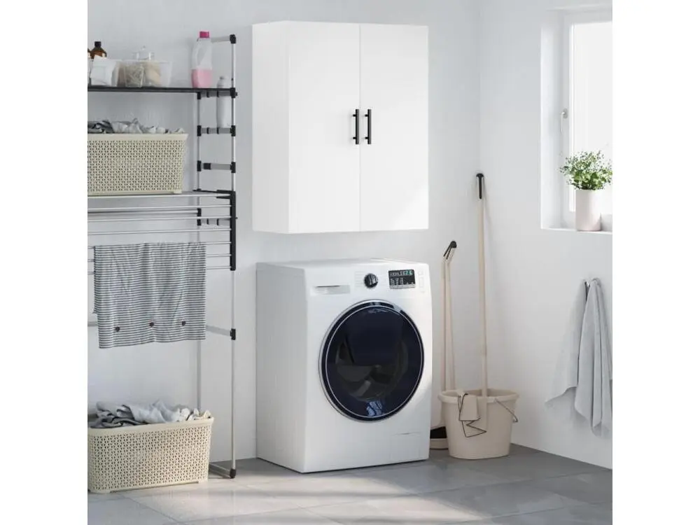 Armoire murale blanc 69,5x34x90 cm