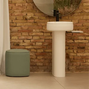 Duna : socle mural blanc pour lavabo Sans COV | Écologique