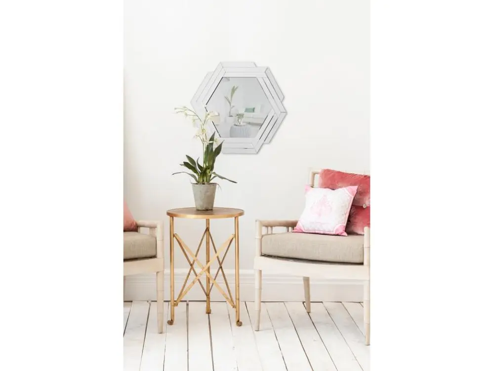 Miroir Mural Design "Artemis" 85cm Argent - Prêt à l'emploi