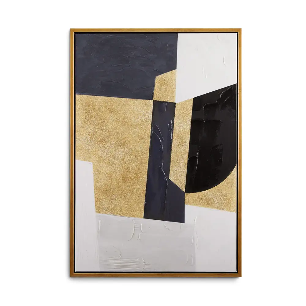 Professionnel Art Mural : Blanc, Noir Et Or