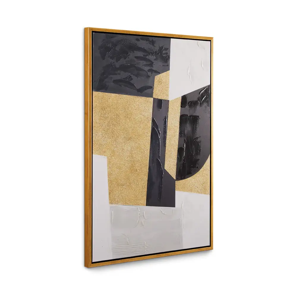 Professionnel Art Mural : Blanc, Noir Et Or
