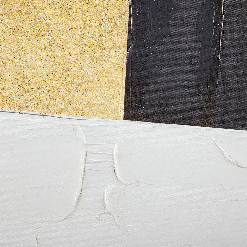 Professionnel Art Mural : Blanc, Noir Et Or