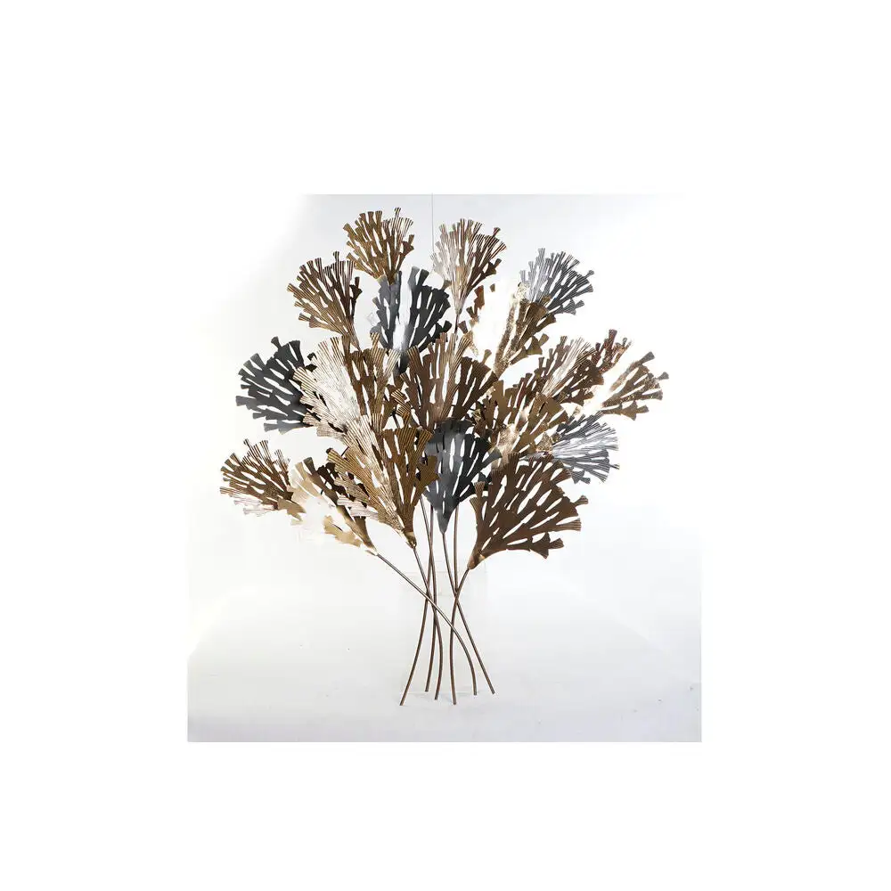 Professionnel Decoración de pared DKD Home Decor Light Copper Acier Gold (108 x 10 x