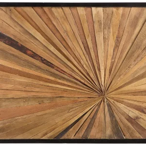Wanddecoratie teakhout MERIDA pour Intérieur/Extérieur