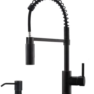 APPASO Moderne Haute Arc Robinet de cuisine à tirette commercial ressort Bronze huilé 163ORB