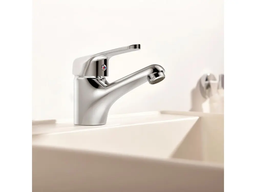Auralum max Mitigeur Lavabo Monotrou sans Tirette Vidage, Chromé Robinetterie Lavabo en Laiton+Ensemble Salle Bain Accesso...