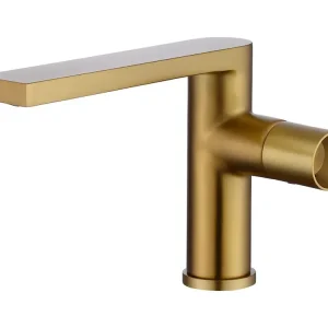 Mitigeur lavabo actuel Doré brossé - Syrma