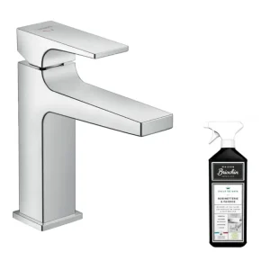 Mitigeur lavabo HANSGROHE Metropol 110 CoolStart poignée manette acier chromé + nettoyant Briochin