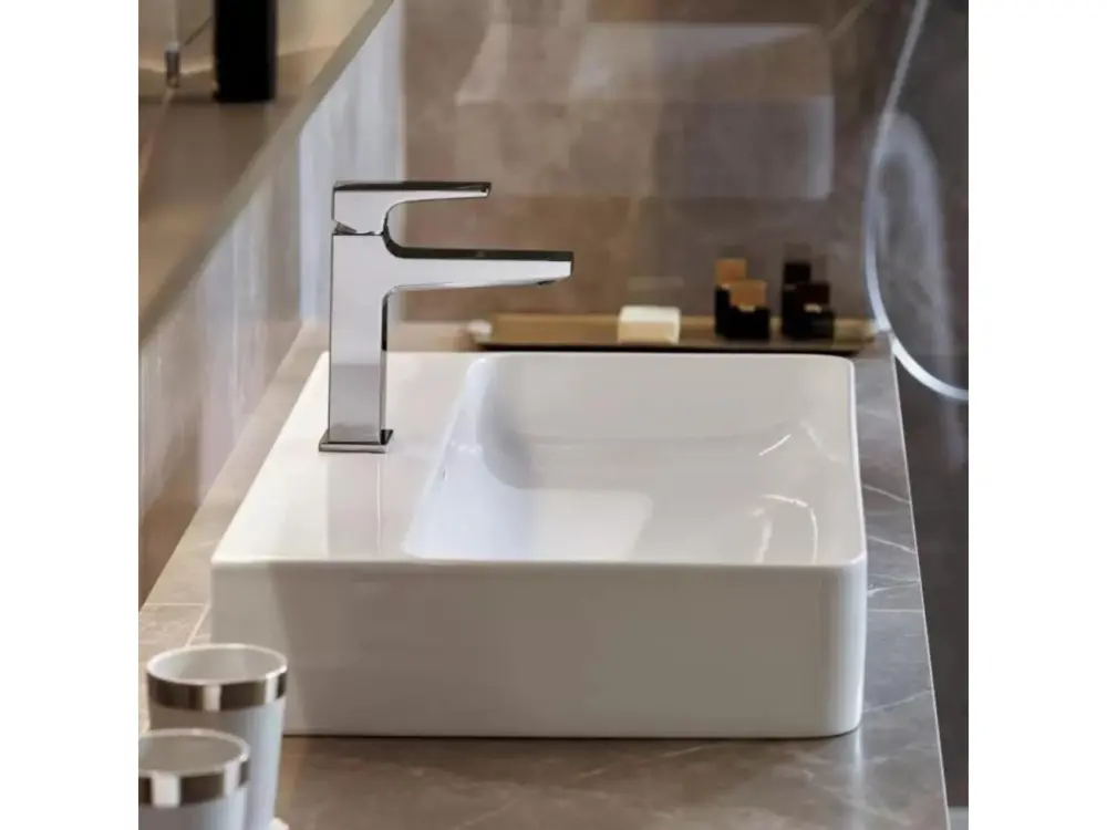 Mitigeur lavabo HANSGROHE Metropol 110 CoolStart poignée manette acier chromé + nettoyant Briochin