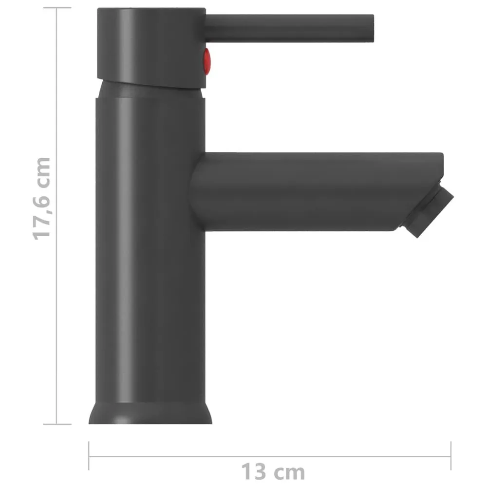 Robinet à détection Robinet de lavabo de salle de bain Gris 130x176 mm