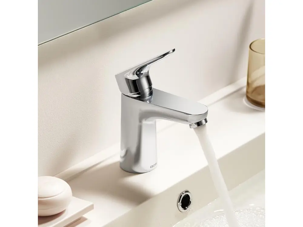 Cecipa max Mitigeur de lavabo Robinet noir Robinet de salle de bain en acier inoxydable,EU Modèle