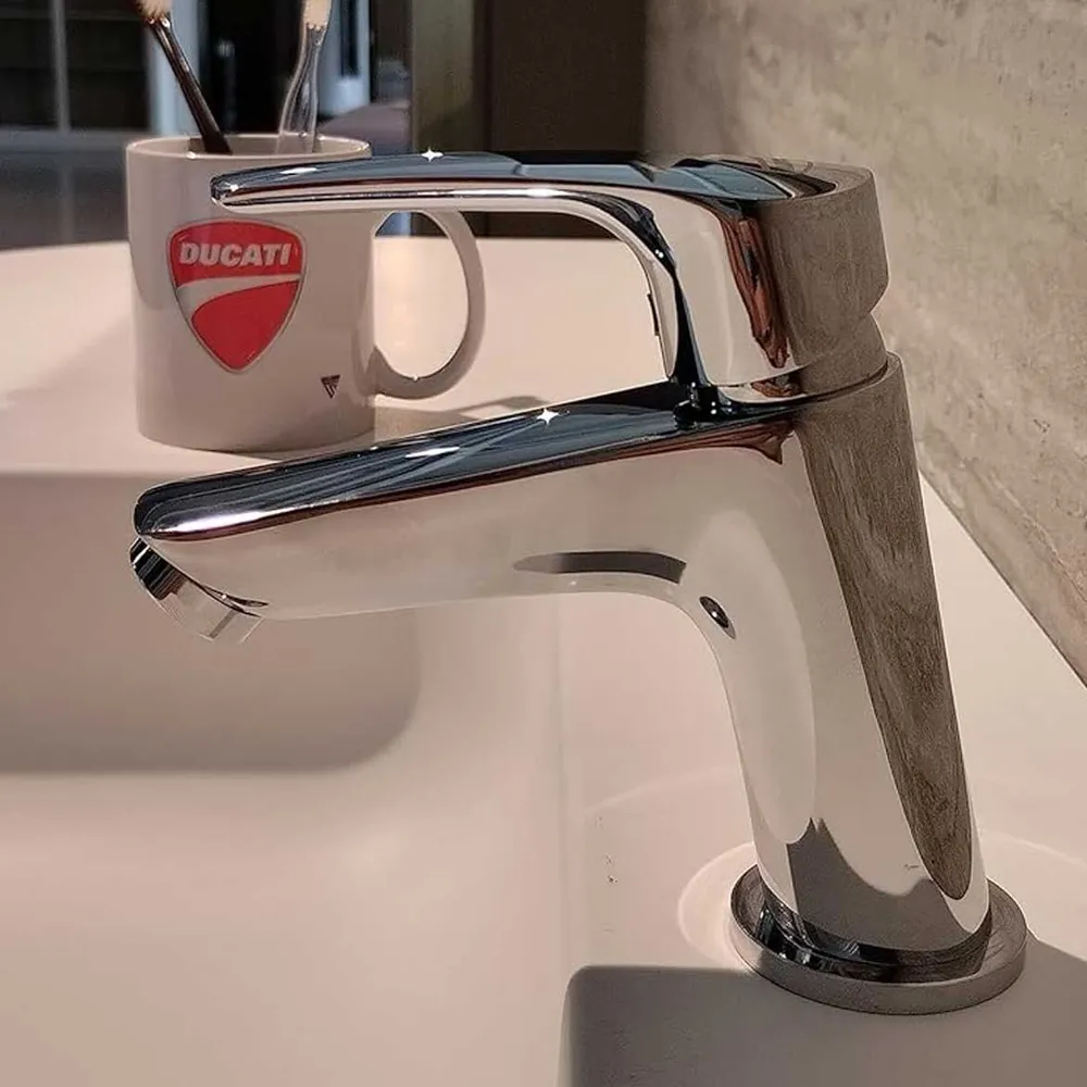 Ensemble de robinets douche, lavabo et bidet avec bonde click clack finition chromé brillant Ducati Design collection HD10