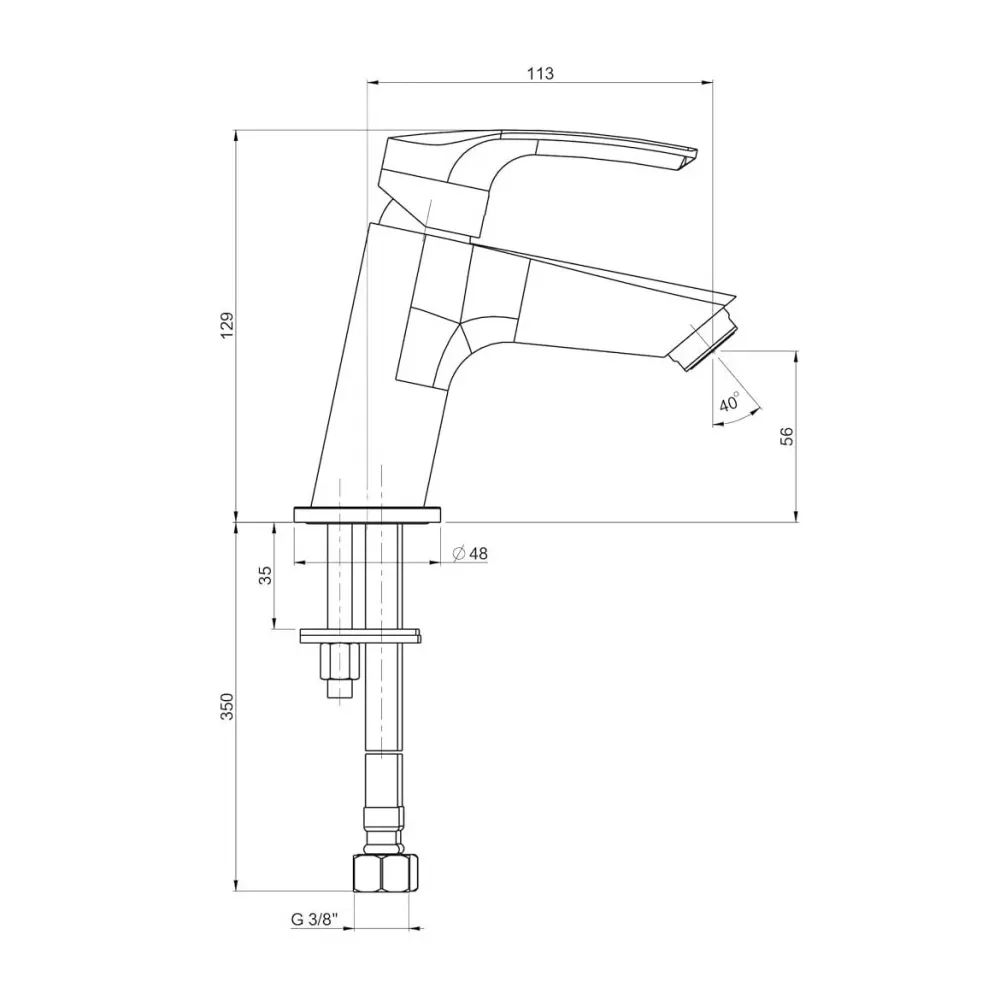 Ensemble de robinets douche, lavabo et bidet avec bonde click clack finition chromé brillant Ducati Design collection HD10