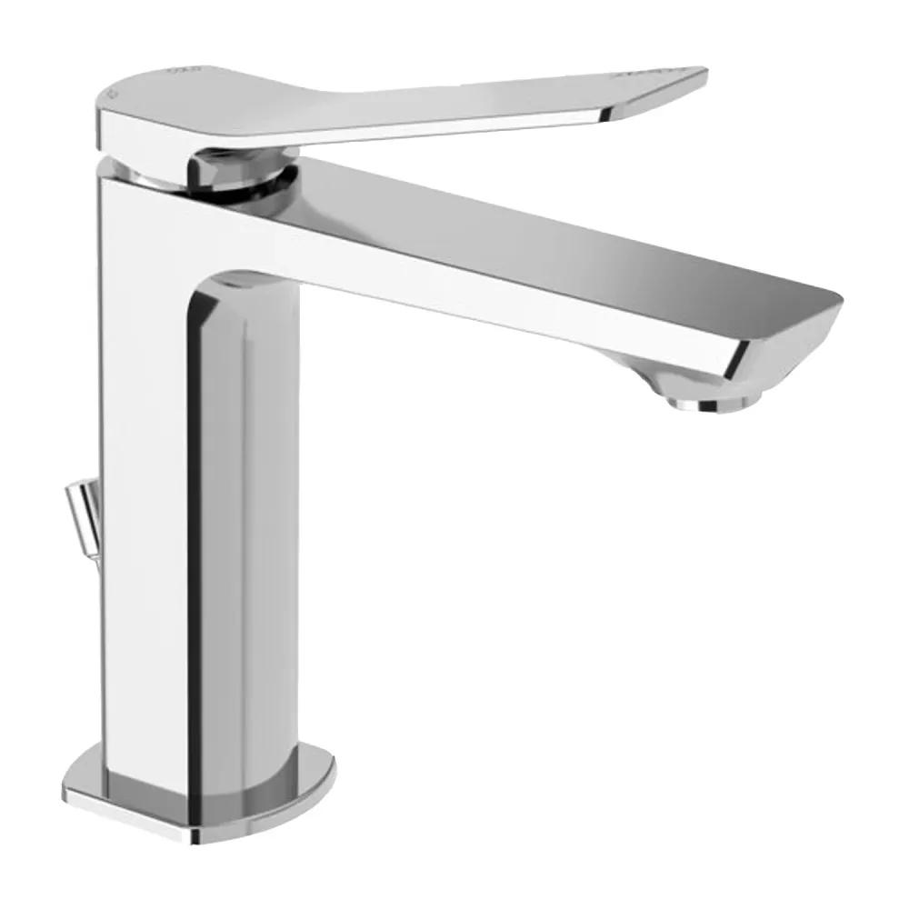 Mitigeur lavabo en laiton avec vidage clic-clac série Tilt de Paffoni chromé