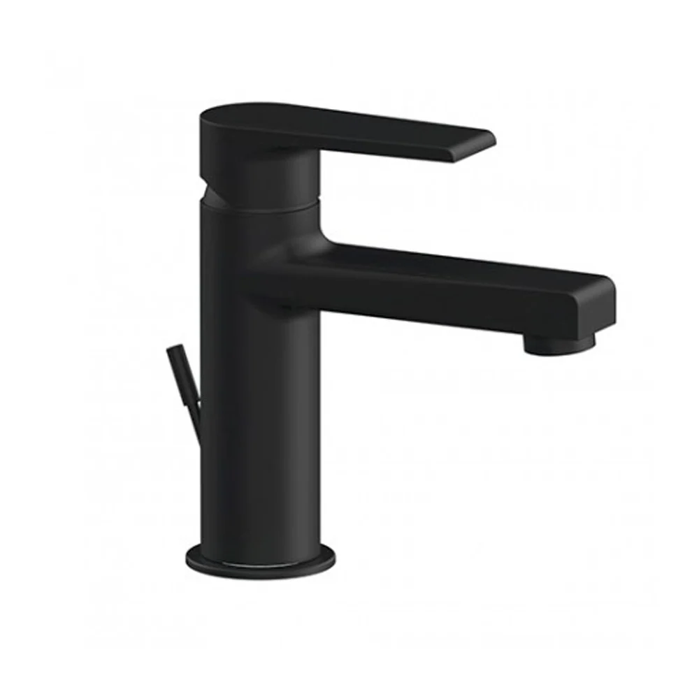 Mitigeur lavabo Rubinetterie Mariani ligne Artic Noir Mat avec vidage
