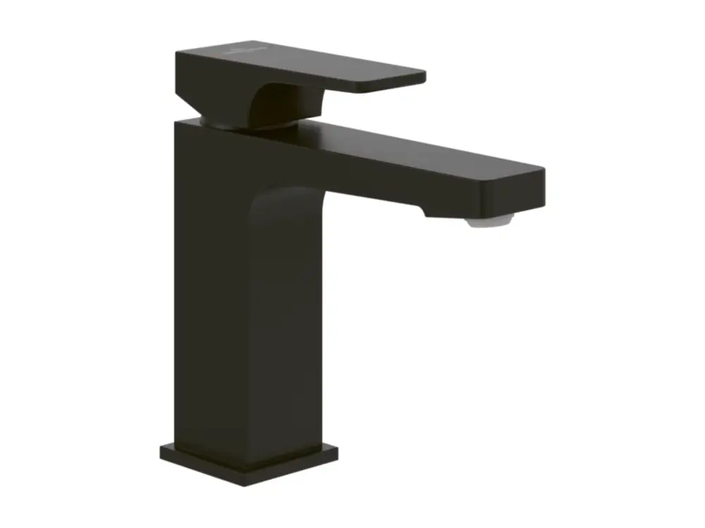 Mitigeur lavabo VILLEROY ET BOCH Architectura Square sans tirette Matt Noir jais
