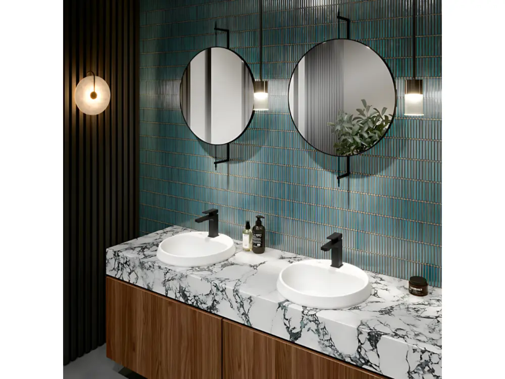 Mitigeur lavabo VILLEROY ET BOCH Architectura Square sans tirette Matt Noir jais