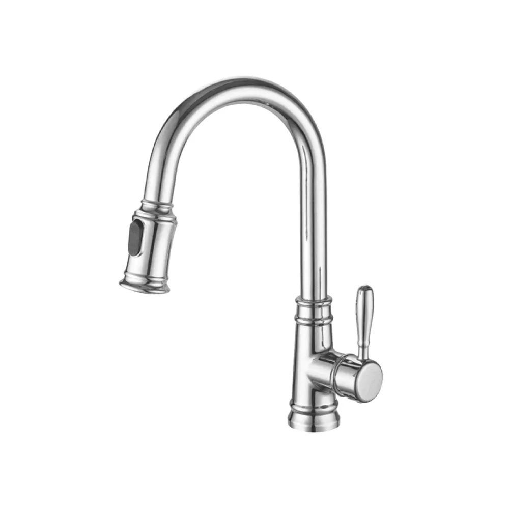 Robinet de cuisine à poignée dépouillé MONACO, chrome
