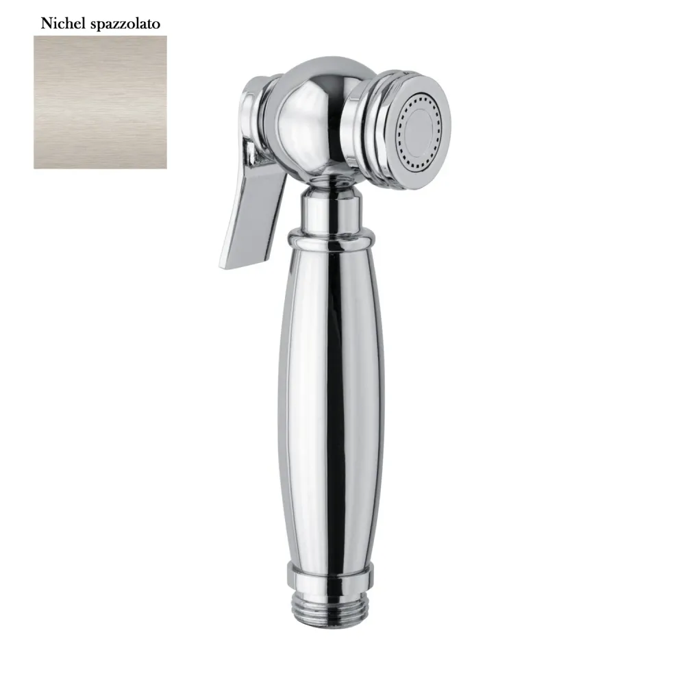 Robinet d'arrêt de douche Antea en laiton raccord 1/2M nickel brossé