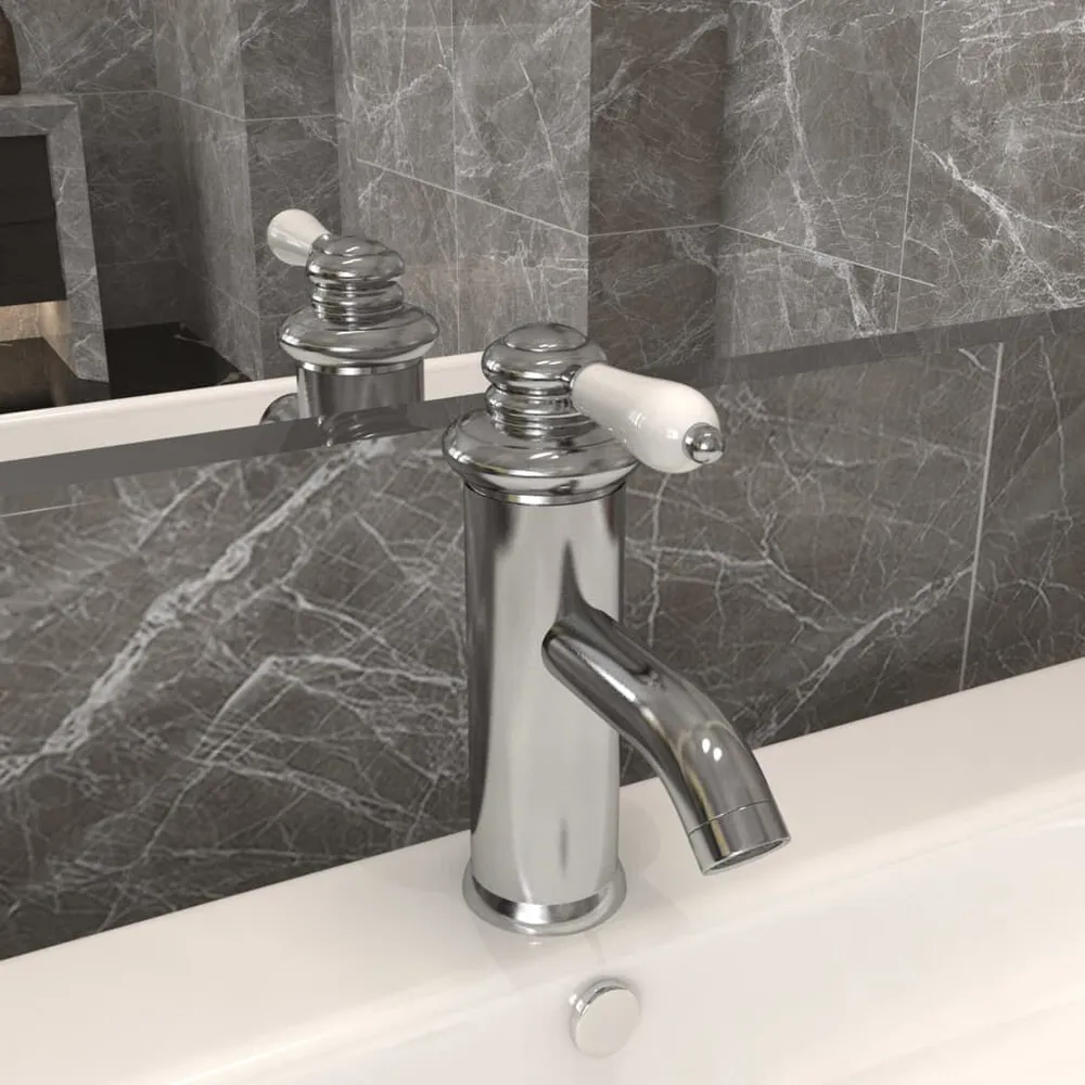 Robinet de lavabo de salle de bain Argenté 130x180 mm