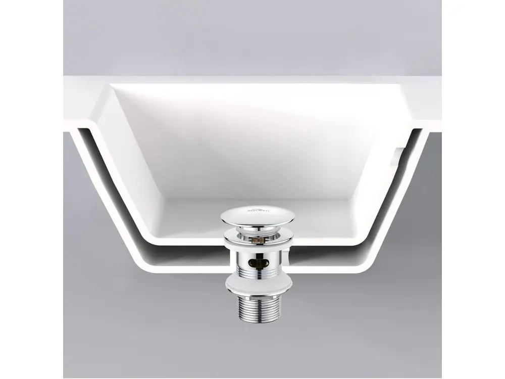 Robinet de lavabo,Mitigeur Lavabo Salle Bain Eau Froide/Chaude+Bonde de Lavabo Bonde Pop-up avec Trop-plein Automatique Un...