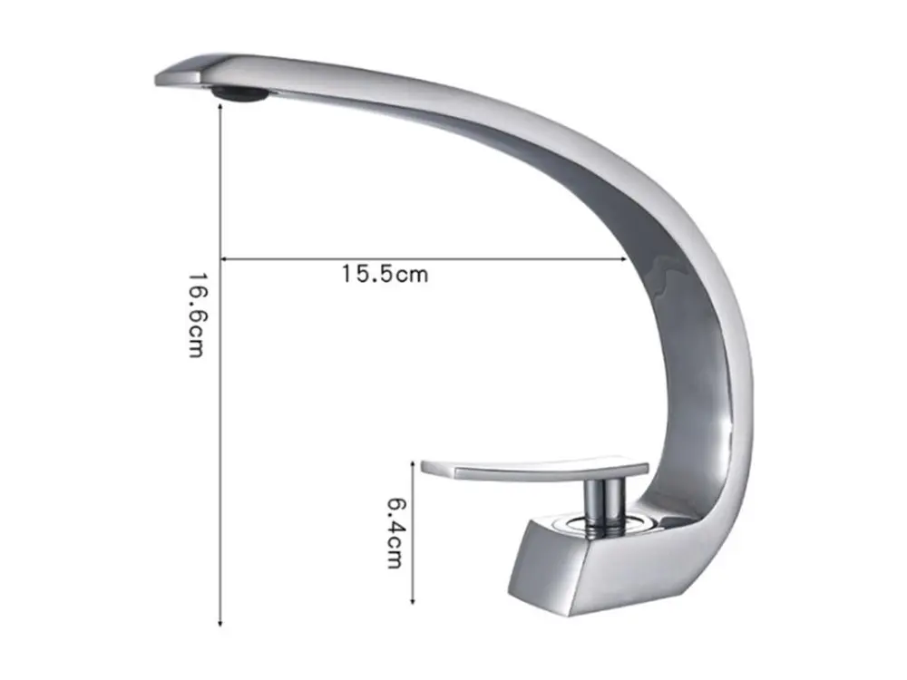 Robinet de salle de bain Mitigeur lavabo salle bain design novateur Laiton Céramique chrome IDK6101-1 avec flexibles