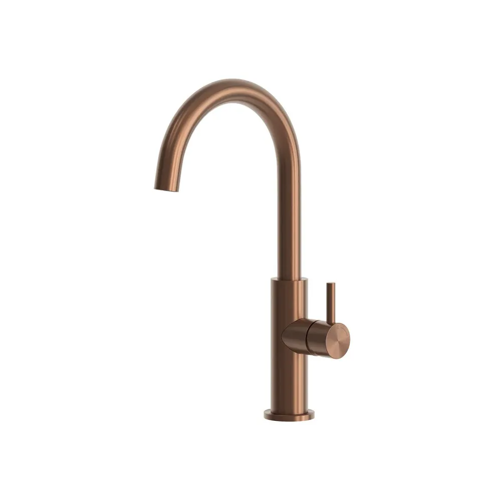 SINED robinet de cuisine en acier inoxydable 316L finition or rose résistant à la corrosion hauteur 32 cm pour intérieur e...