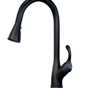 APPASO Robinet de Cuisine Mitigeur avec Douchette Extractible Mitigeur d‘Évier 3 Jets en Nickel Brossé Noir Mat
