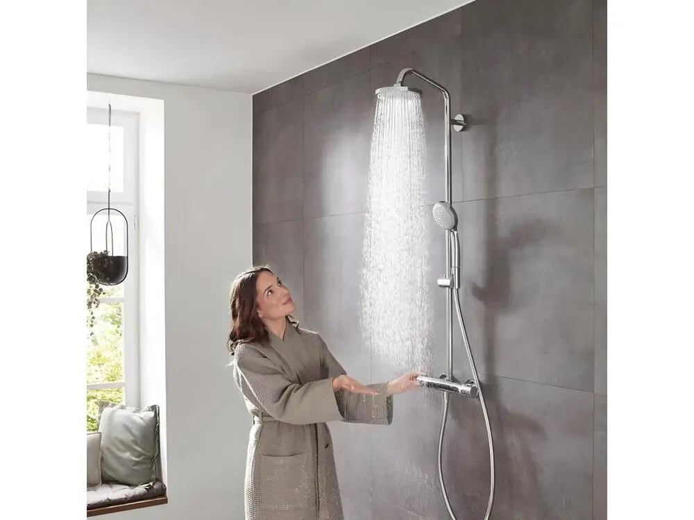 Colonne de douche thermostatique HANSGROHE Crometta 4 jets Chromé + nettoyant Briochin