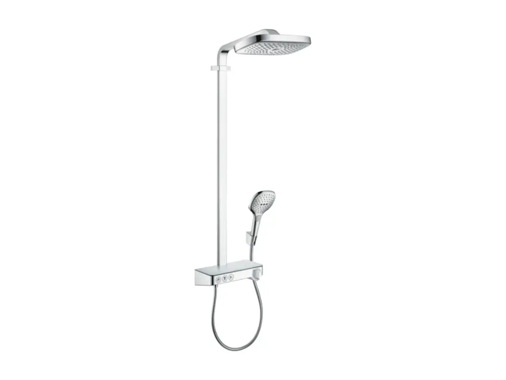 Colonne de douche thermostatique HANSGROHE Raindance Select E 300 3 jets avec mitigeur 30 cm chromé