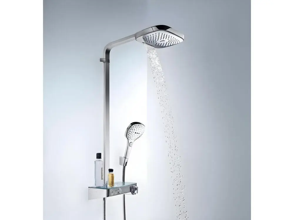 Colonne de douche thermostatique HANSGROHE Raindance Select E 300 3 jets avec mitigeur 30 cm chromé