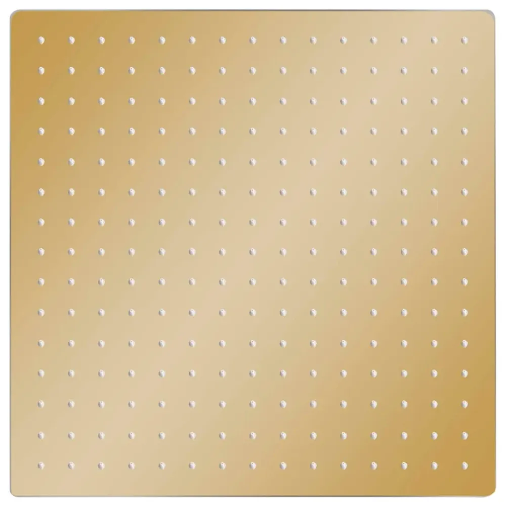 Pomme de douche pluie acier inoxydable 40 x 40 cm carrée doré 02_0002093
