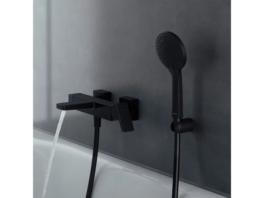 Pommeau de douche DURAVIT Tout-en-un 11 cm 3 jets noir mat