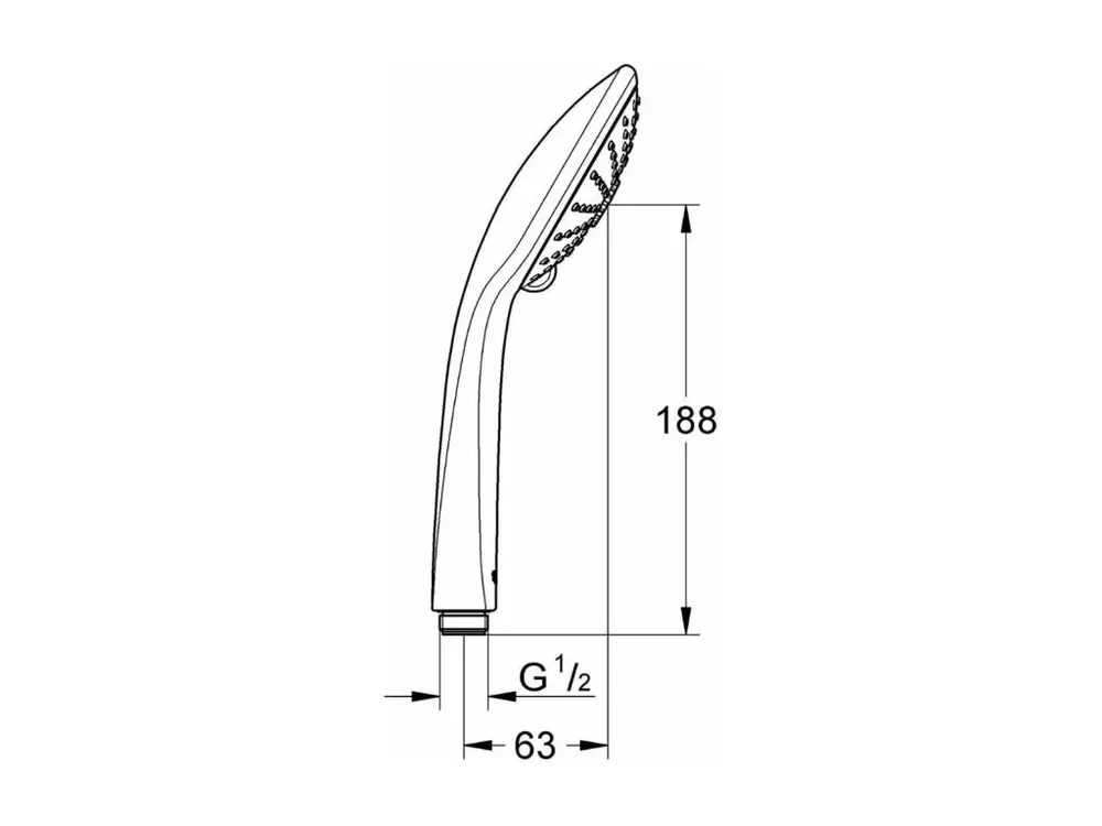 Pommeau de douche GROHE Quickfix Vitalio Joy 110 Massage 3 jets + nettoyant GrohClean