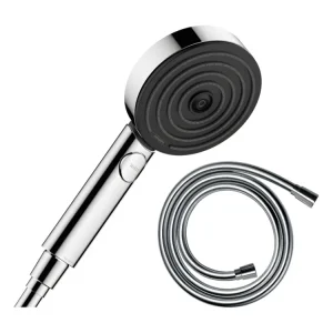Pommeau de douche HANSGROHE Pulsify Select EcoSmart 105 3 jets relaxation chromé + modulable de douche 2 m HANSGROHE Isifl...