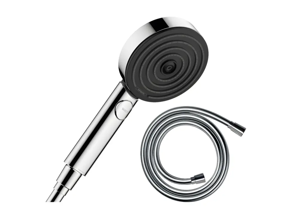 Pommeau de douche HANSGROHE Pulsify Select EcoSmart 105 3 jets relaxation chromé + modulable de douche 2 m HANSGROHE Isifl...