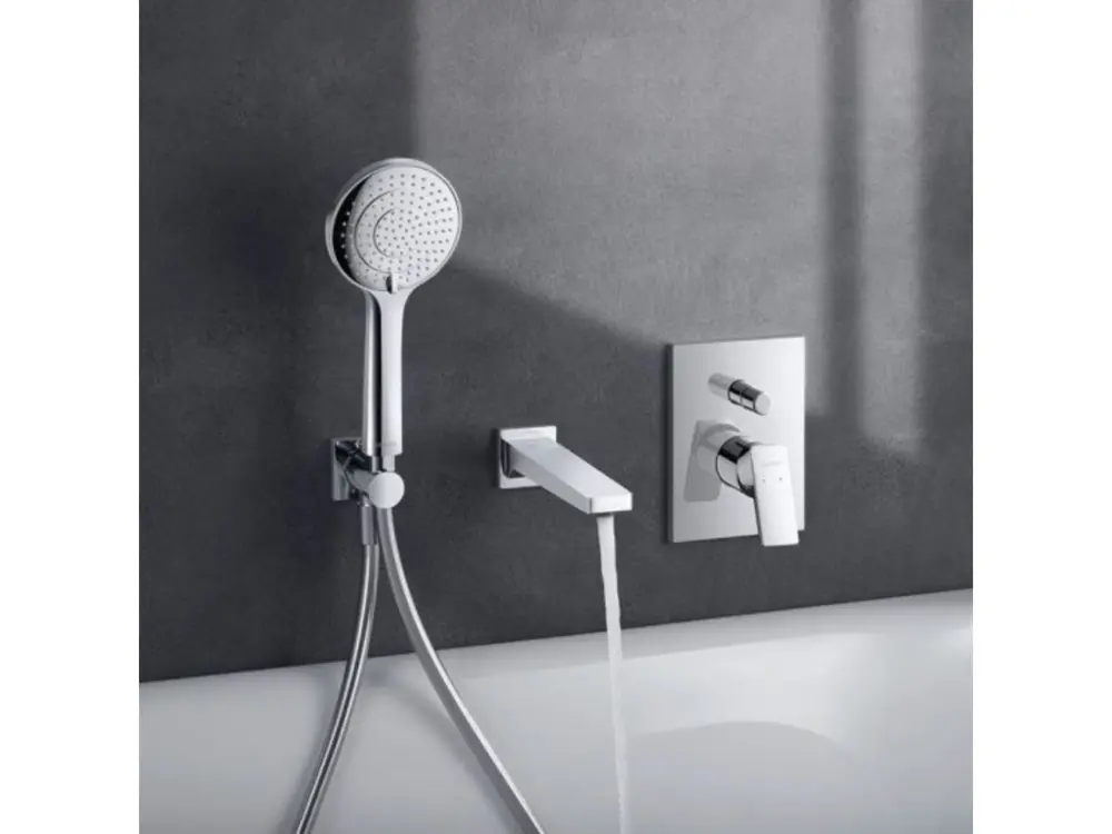 Pommeau de douche 3 jets DURAVIT Universal avec curseur chromé + souple de douche