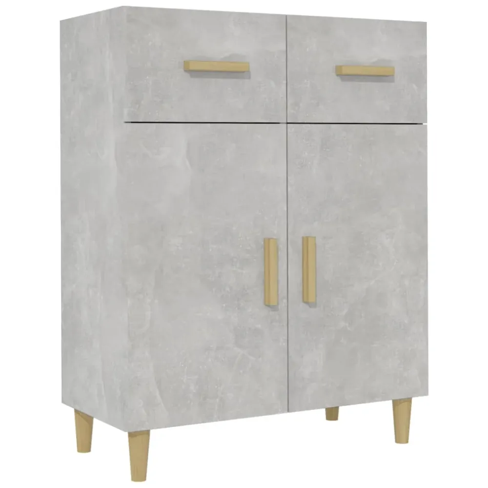 Buffet bahut commode armoire meuble de rangement organisateur cuisine salle de séjour salon 69,5 x 34 x 89 cm bois d'ingén...