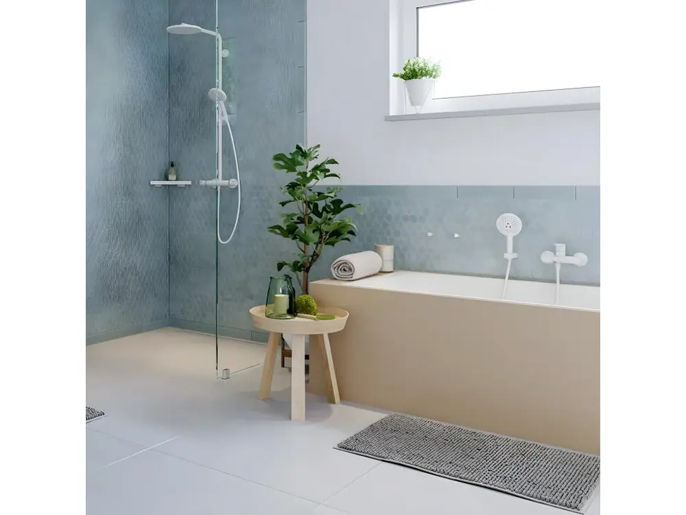 Flexible de Raccordement Mitigeur bain douche mécanique HANSGROHE Talis E blanc mat