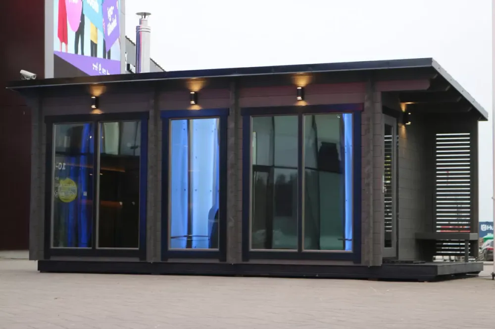 Halden XXL - log outdoor sauna 5 people room and shower