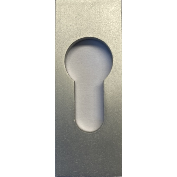 Rosace rectangulaire majeur I D4015 - anodisé argent - épaisseur : 5 mm - GOETTGENS