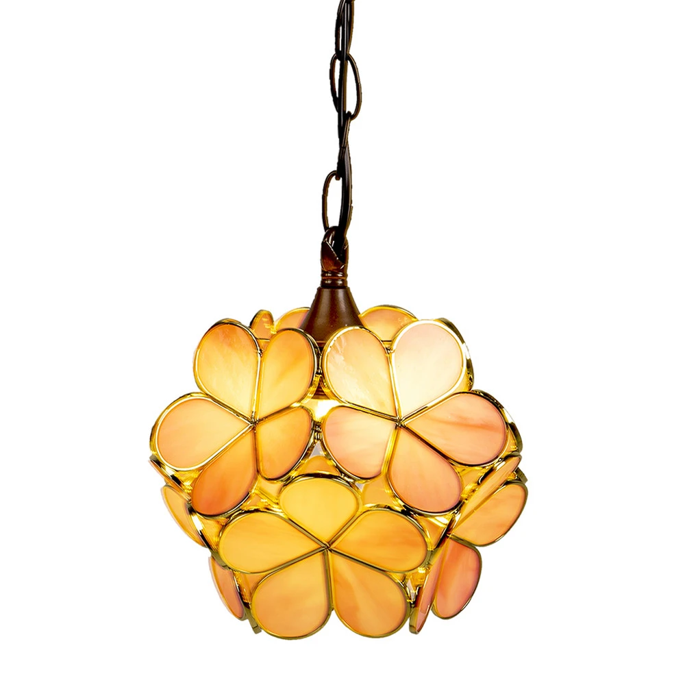 Suspension 5LL-6093 au style Tiffany, rose avec système de verrouillage