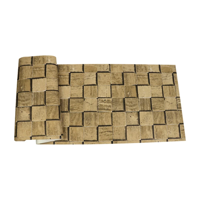 Rouleau de papier peint en brique d'époque pour mur d'accent, revêtement mural de 20,5 po x 33 pi de couleur pastel